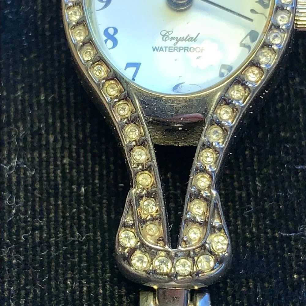 OMAX crystal encrusted elegant waterproof watch